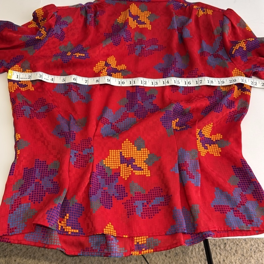 Laura and Jayne vintage retro long sleeve blouse with shoulders pads size 10 - Picture 5 of 6
